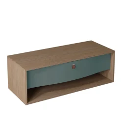 Decotec Meuble sous vasque suspendu vert toundra mat 1 tiroir l.120 x H.40 x P.50 cm, Havana