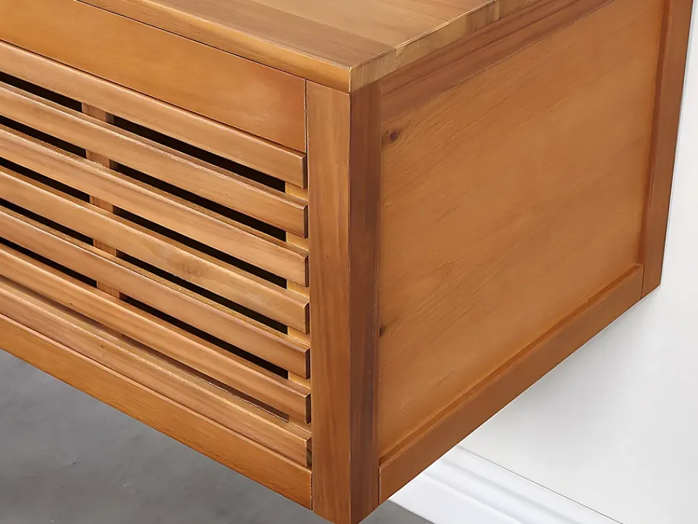 Meuble Sous-Vasque|Vente-unique Meuble sous vasque suspendu en bois d'acacia - 130 cm - PENEBEL