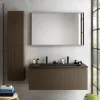 Ipiemme SRL Meuble sous vasque suspendu placage noyer strié l.120 cm Pura