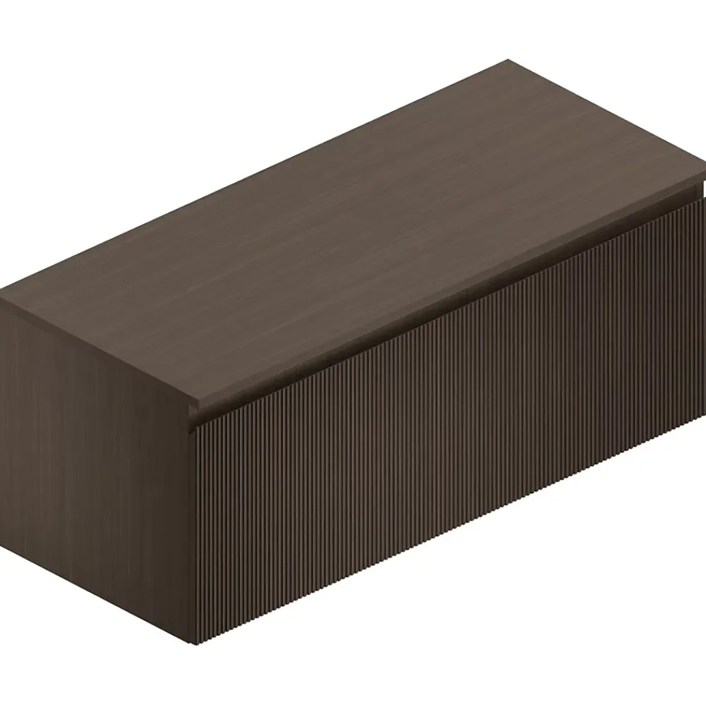 Ipiemme SRL Meuble sous vasque suspendu placage noyer strié l.120 cm Pura