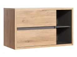 Vente-unique Meuble sous vasque suspendu coloris naturel - 100 cm - PURNAL