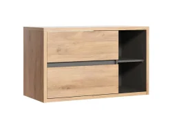 Vente-unique Meuble sous vasque suspendu coloris naturel - 100 cm - PURNAL