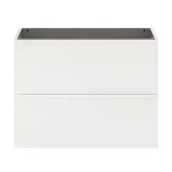 Meuble Buanderie|Meuble Sous-Vasque|GoodHome Meuble sous vasque suspendu faible profondeur blanc mat l.80 x H.60 x P.36 cm, Imandra