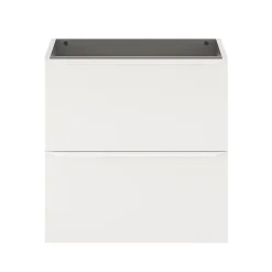 Meuble Buanderie|Meuble Sous-Vasque|GoodHome Meuble sous vasque suspendu faible profondeur blanc mat l.60 x H.60 x P.36 cm, Imandra