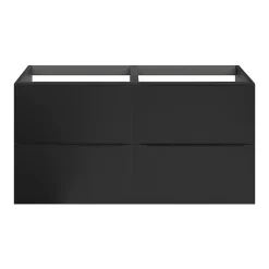GoodHome Meuble sous vasque suspendu noir mat l.120 x H.60 x P.45 cm, Imandra