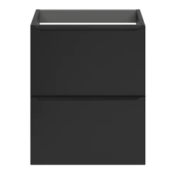 Meuble Buanderie|Meuble De Salle De Bains Faible Profondeur|GoodHome Meuble sous vasque suspendu faible profondeur noir mat l.50 x H.60 x P.36 cm, Imandra