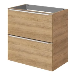 GoodHome Meuble sous vasque suspendu faible profondeur effet chêne l.60 x H.60 x P.36 cm, Imandra
