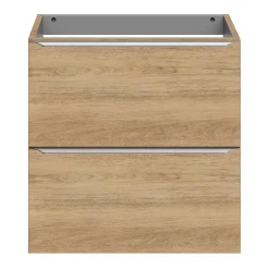 GoodHome Meuble sous vasque suspendu faible profondeur effet chêne l.60 x H.60 x P.36 cm, Imandra