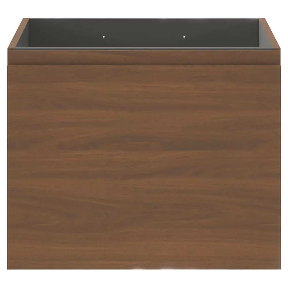 Meuble Sous-Vasque|GoodHome Meuble sous vasque suspendu effet noyer 2 tiroirs l.60 x H.48 x P.45 cm Levanna