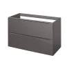 GoodHome Meuble sous vasque suspendu gris taupe brillant l.100 x H.60 x P.45 cm, Imandra