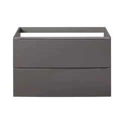 GoodHome Meuble sous vasque suspendu gris taupe brillant l.100 x H.60 x P.45 cm, Imandra