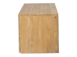 Vente-unique Meuble sous vasque suspendu en teck clair - 2 tiroirs - 115 cm - BIMBING