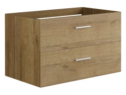 Meuble Sous-Vasque|Vente-unique Meuble sous vasque suspendu - Coloris naturel clair - 80 cm - KAYLA