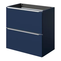 Meuble Buanderie|Meuble De Salle De Bains Faible Profondeur|GoodHome Meuble sous vasque suspendu faible profondeur bleu nuit mat l.60 x H.60 x P.36 cm, Imandra