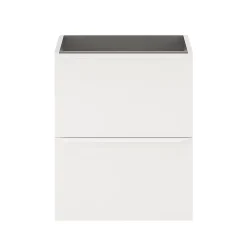 GoodHome Meuble sous vasque suspendu faible profondeur blanc mat l.50 x H.60 x P.36 cm, Imandra