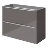 GoodHome Meuble sous vasque suspendu faible profondeur gris taupe brillant l.80 x H.60 x P.36 cm, Imandra