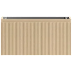 Ipiemme SRL Meuble sous vasque suspendu placage chêne clair strié l.90 x H.46,5 x P.50,5 cm pour évacuation centrale, Pura
