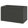 GoodHome Meuble sous vasque suspendu gris anthracite mat 2 tiroirs l.80 x H.48 x P.45 cm Levanna