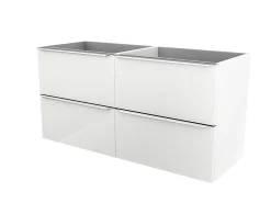 GoodHome Meuble sous vasque suspendu blanc brillant l.120 x H.60 x P.45 cm, Imandra