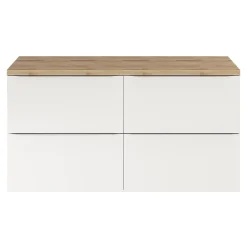 GoodHome Meuble sous vasque suspendu blanc brillant l.120 x H.60 x P.45 cm, Imandra