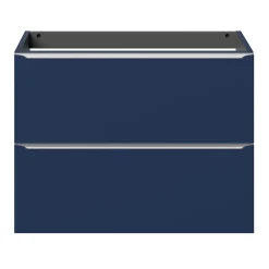 Meuble Buanderie|Meuble De Salle De Bains Faible Profondeur|GoodHome Meuble sous vasque suspendu faible profondeur bleu nuit mat l.80 x H.60 x P.36 cm, Imandra