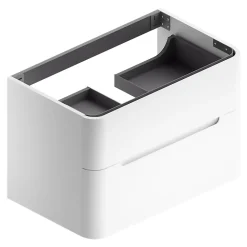 Meuble sous vasque suspendu blanc mat l.84 x H.55 x P.50,5 cm, Alba