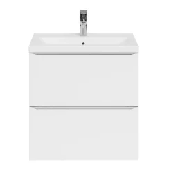 Meuble Buanderie|Meuble De Salle De Bains Faible Profondeur|GoodHome Meuble sous vasque suspendu faible profondeur blanc brillant l.60 x H.60 x P.36 cm, Imandra