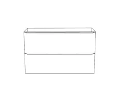 Meuble Buanderie|Meuble Sous-Vasque|GoodHome Meuble sous vasque suspendu gris brillant l.100 x H.60 x P.45 cm, Imandra