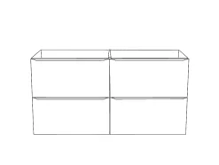 GoodHome Meuble sous vasque suspendu effet chêne l.120 x H.60 x P.45 cm, Imandra
