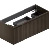 Meuble Buanderie|Ipiemme SRL Meuble sous vasque suspendu effet noyer l.120 cm pour double vasque, Pura