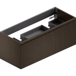 Meuble Buanderie|Ipiemme SRL Meuble sous vasque suspendu effet noyer l.120 cm pour double vasque, Pura