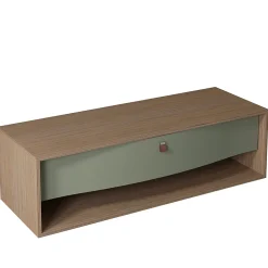 Meuble Buanderie|Decotec Meuble sous vasque suspendu vert fougère mat 1 tiroir l.140 x H.40 x P.50 cm, Havana