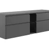 Vente-unique Meuble sous vasque suspendu - Gris - 150 cm - MAGDALENA II