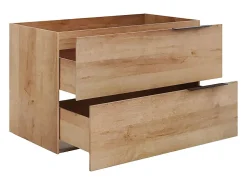 Vente-unique Meuble sous vasque suspendu - Naturel clair - 80 cm - NISAYA