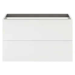 Meuble Buanderie|Meuble Sous-Vasque|GoodHome Meuble sous vasque suspendu blanc mat l.100 x H.60 x P.45 cm, Imandra