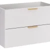 Furnidea Meuble sous vasque suspendu ASTER blanc 80 cm