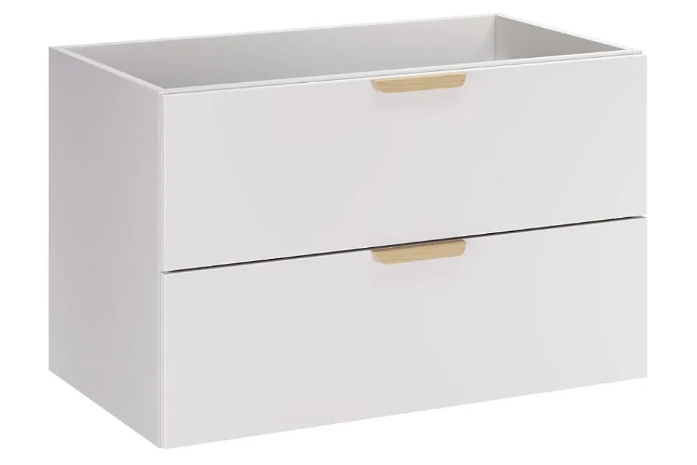 Furnidea Meuble sous vasque suspendu ASTER blanc 80 cm