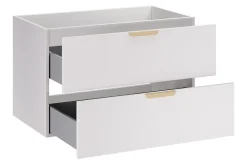 Furnidea Meuble sous vasque suspendu ASTER blanc 80 cm