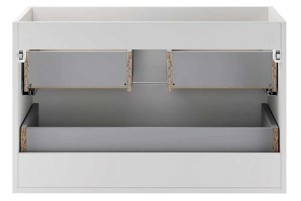 Furnidea Meuble sous vasque suspendu ASTER blanc 80 cm