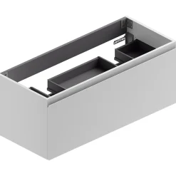 Ipiemme SRL Meuble sous vasque suspendu blanc l.120 cm pour double vasque, Pura