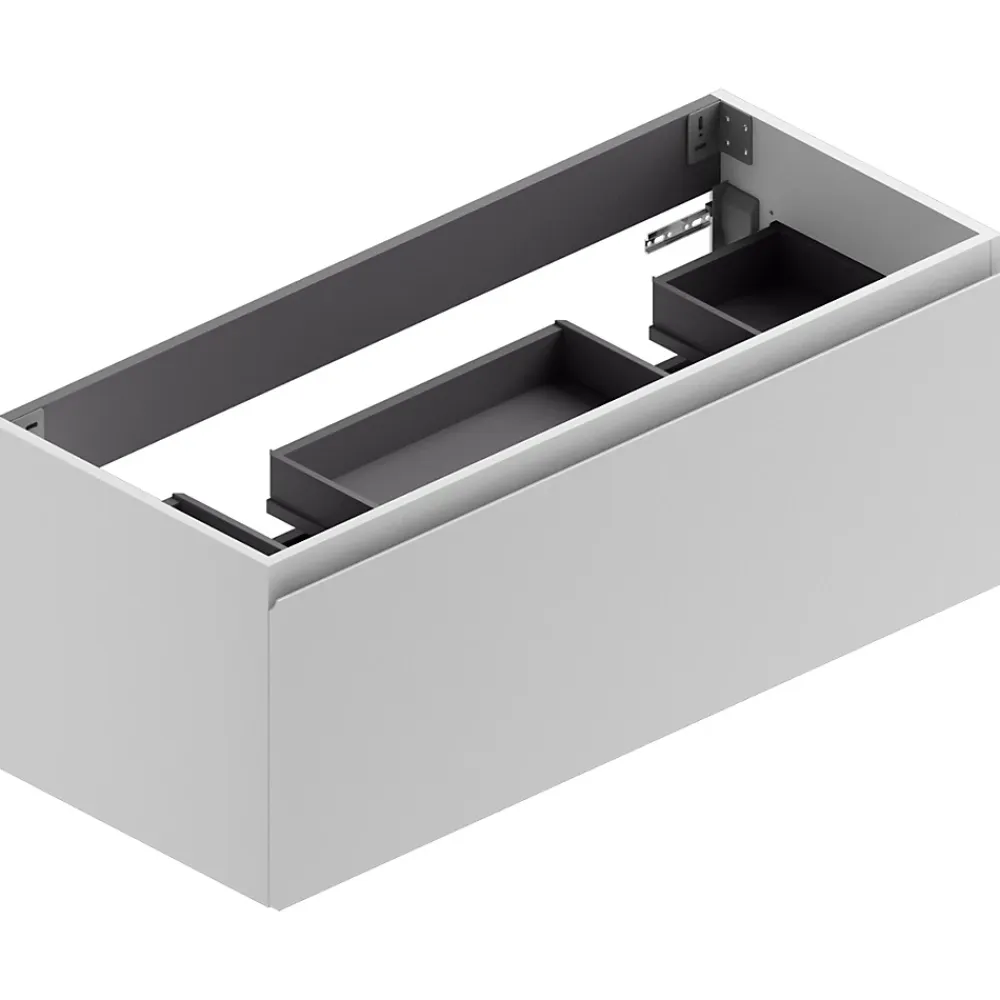 Ipiemme SRL Meuble sous vasque suspendu blanc l.120 cm pour double vasque, Pura