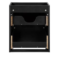 Furnidea Meuble sous vasque suspendu 2 tiroirs NOVA NOIR 80 CM