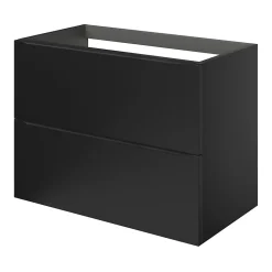 GoodHome Meuble sous vasque suspendu noir mat l.80 x H.60 x P.45 cm, Imandra