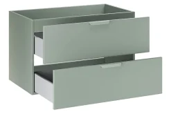 Furnidea Meuble sous vasque suspendu ASTER vert 80 cm