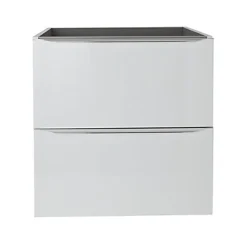 Meuble Buanderie|Meuble Sous-Vasque|GoodHome Meuble sous vasque suspendu blanc brillant l.60 x H.60 x P.45 cm, Imandra