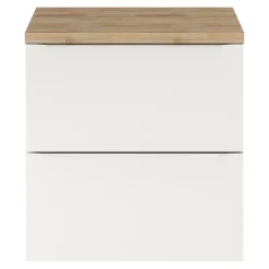 Meuble Buanderie|Meuble Sous-Vasque|GoodHome Meuble sous vasque suspendu blanc brillant l.60 x H.60 x P.45 cm, Imandra
