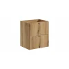 Meublorama Meuble sous vasque VANO 2 tiroirs Coloris chene L50 x P57 x H39 cm Meuble suspendu