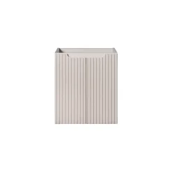Meublorama Meuble sous vasque VANO 50 cm 2 portes Coloris marron congo L50 x P39 x H57 cm Meuble suspendu