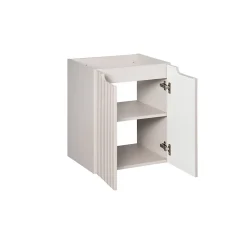 Meublorama Meuble sous vasque VANO 50 cm 2 portes Coloris marron congo L50 x P39 x H57 cm Meuble suspendu