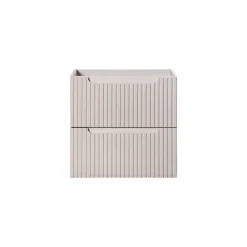 Meublorama Meuble sous vasque VANO 60 cm 2 tiroirs Marron Congo Finition mat élégante